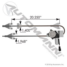 Automann Window Regulator RH Peterbilt - HLK2530
