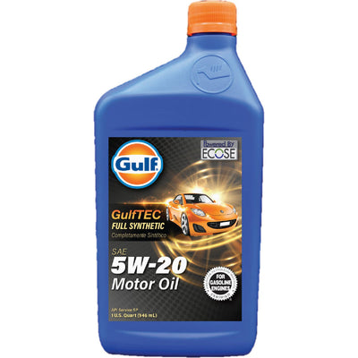 Gulf GulfTEC Full Synthetic 5W-20 Motor Oil - Case of 12 x 1 Qt 330210
