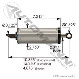 Automann Air Cylinder Aluminum Holland - KP2524R16LA
