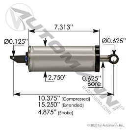 Automann Air Cylinder Aluminum Holland - KP2524R16LA