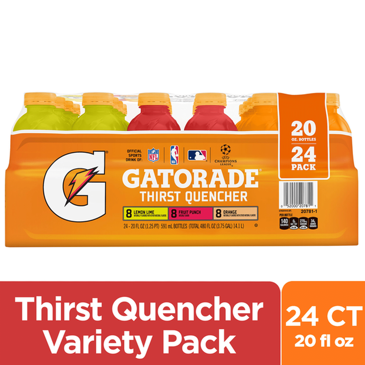 Gatorade Thirst Quencher 20 oz Variety Pack (28 Count)