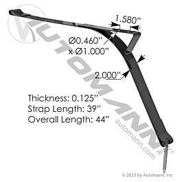 Automann Fuel Tank Painted Strap w-Step - M203433