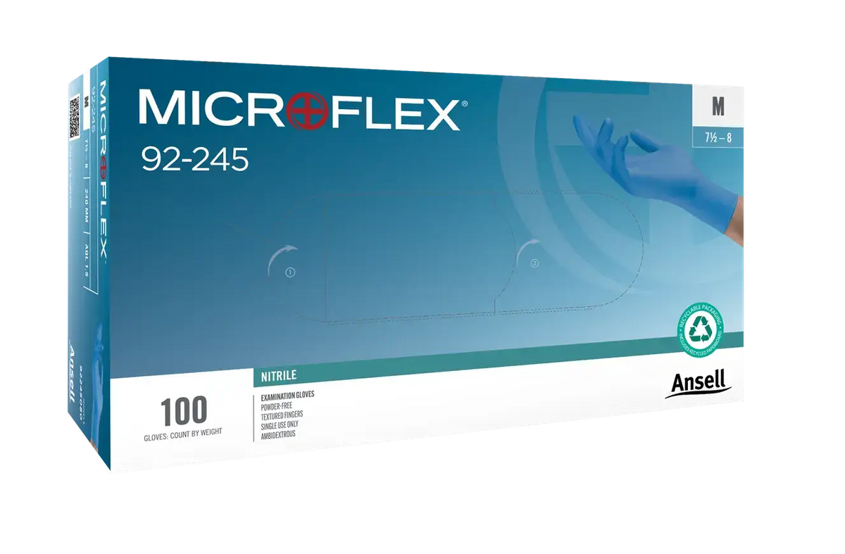Ansell Microflex Disposable Nitrile Gloves - Medium