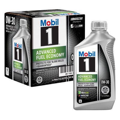 Mobil 1 Advanced Fuel Economy 0W-30 Full Synthetic Motor Oil - Case of 6 x 1 Qt (112746)