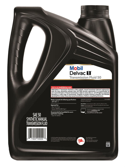 Mobil Delvac 1 Transmission Fluid 50 Full Synthetic Manual Transmission Fluid - Case of 4 x 1 Gal (122208)