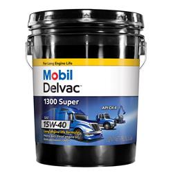 Mobil Delvac 1300 Super 15W-40 CK-4 Diesel Engine Oil - 5 Gal Pail (122491)