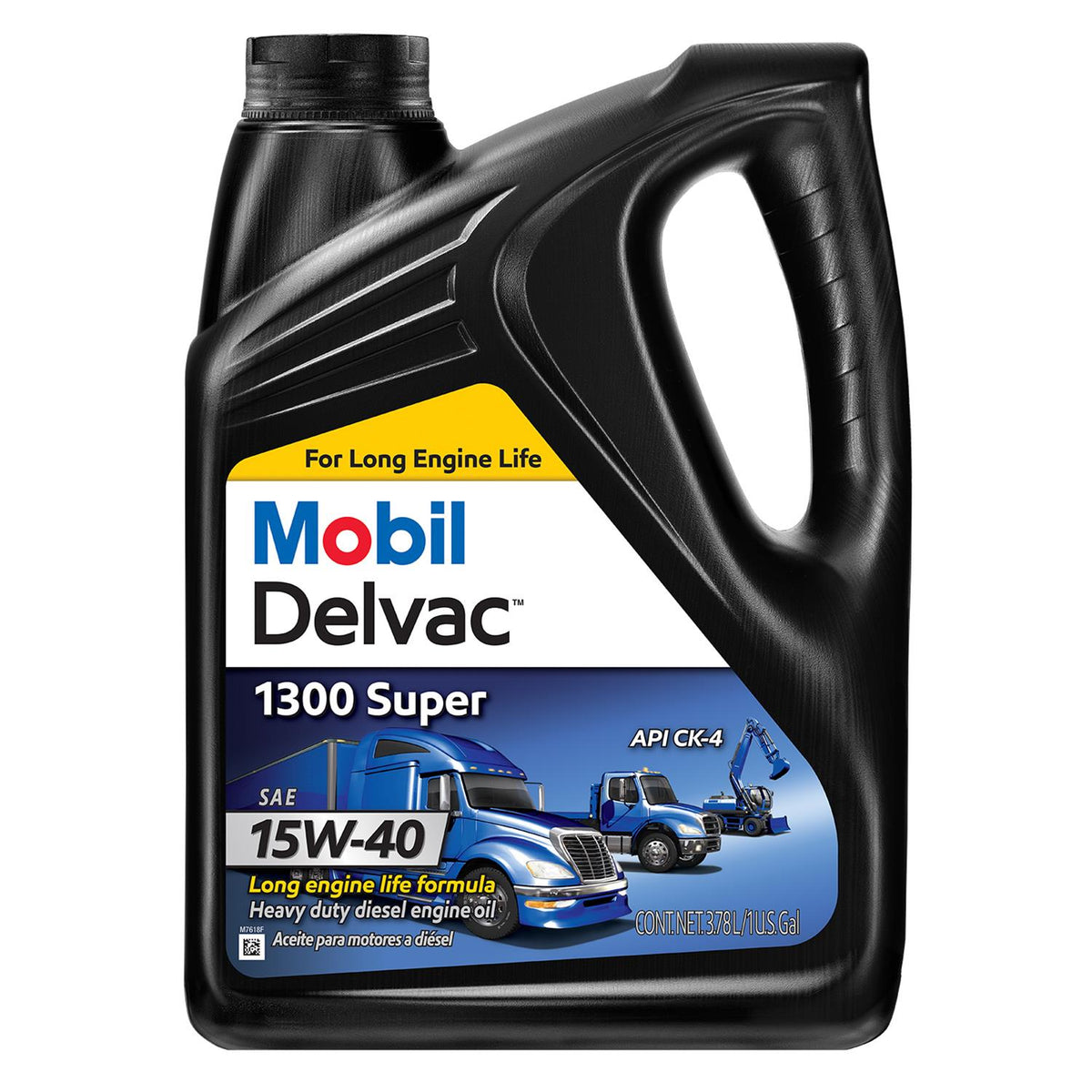 Mobil Delvac 1300 Super 15W-40 CK-4 Diesel Engine Oil - Case of 4 x 1 Gal (122492)