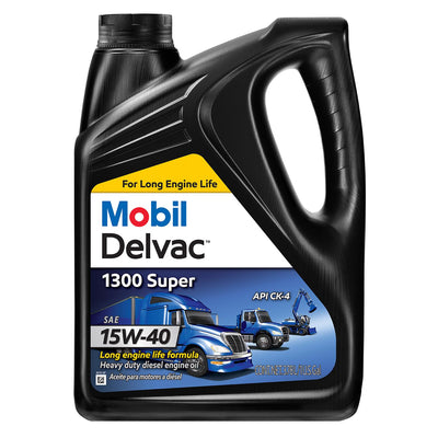 Mobil Delvac 1300 Super 15W-40 CK-4 Diesel Engine Oil - Case of 4 x 1 Gal (122492)