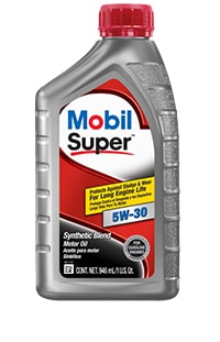 Mobil Super 5W-30 Synthetic Blend Motor Oil 5 Qt - Case of 3