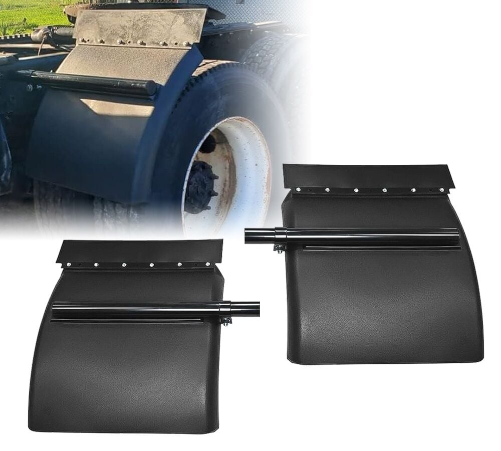 Black Poly Quarter Fender Set 24 in x 24 in - LT4040BK / DH2023PL