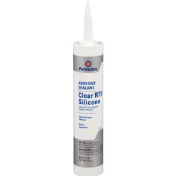 Permatex Clear RTV Silicone Adhesive Sealant - 11 oz Cartridge 80855