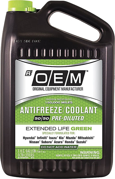 Recochem 86-384GROEMH OEM Extended Life Green 50/50 Antifreeze/Coolant - 1 Gal