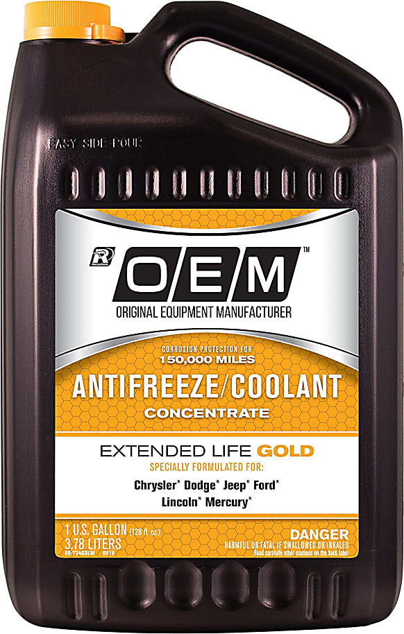 Recochem 86-734GOEM OEM Extended Life Gold Concentrate Antifreeze/Coolant - Case of 4 x 1 Gal