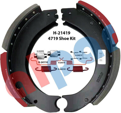 HD Pioneer H-21419 4719 Brake Shoe Box Kit 16-1/2 x 5 in Eaton ES-II - FF 23K Lining