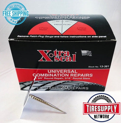 Xtra Seal 13-381 Universal Quilled Combination Repair Unit (Mushroom Patch) - 1-3/4 in Round - Box of 20