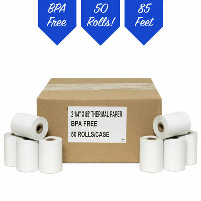 Thermal Receipt Paper Rolls 2-1/4 in x 85 ft - 883712