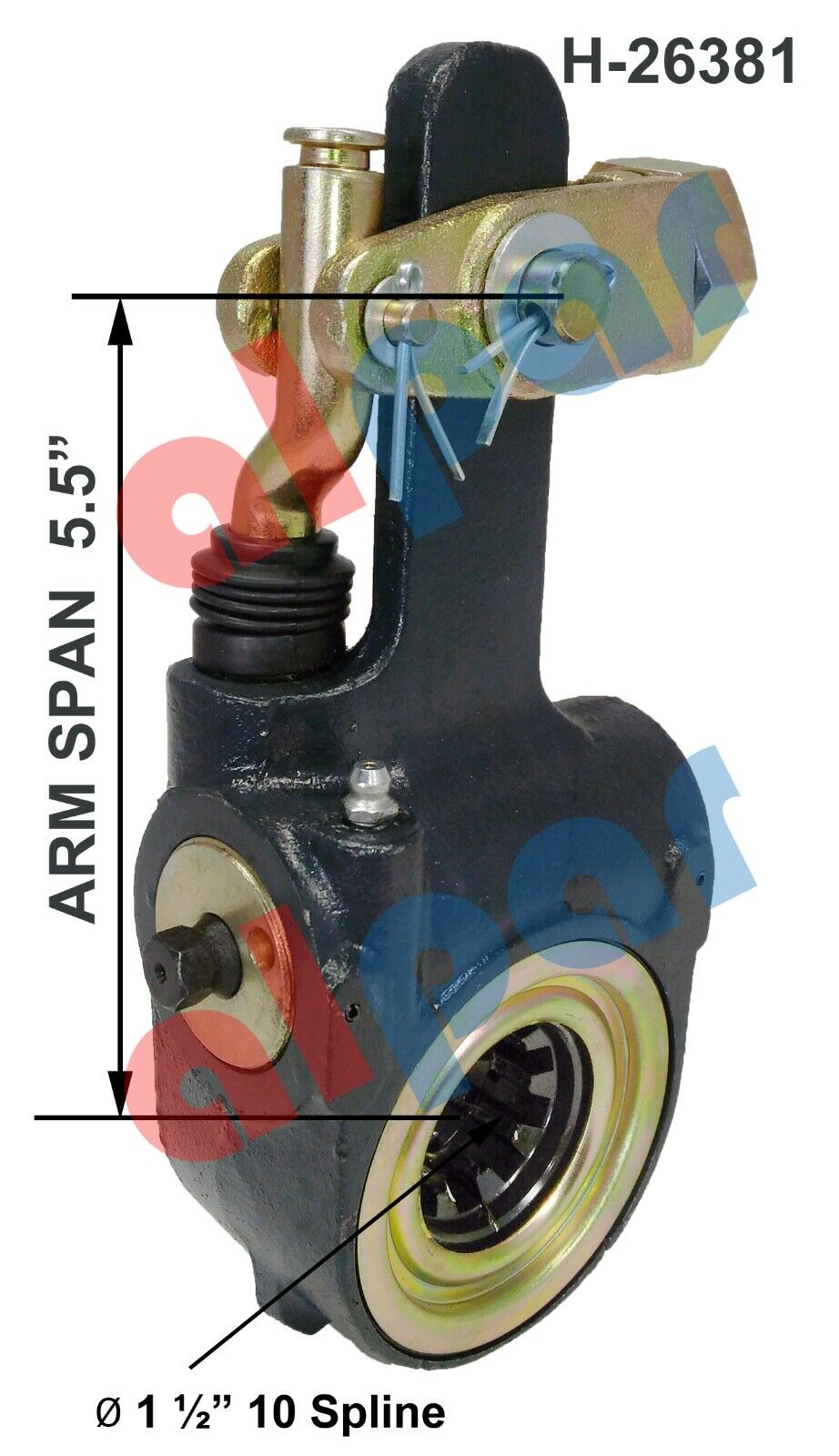 HD Pioneer H-26381 Automatic Slack Adjuster - 10 Spline x 6 in Arm