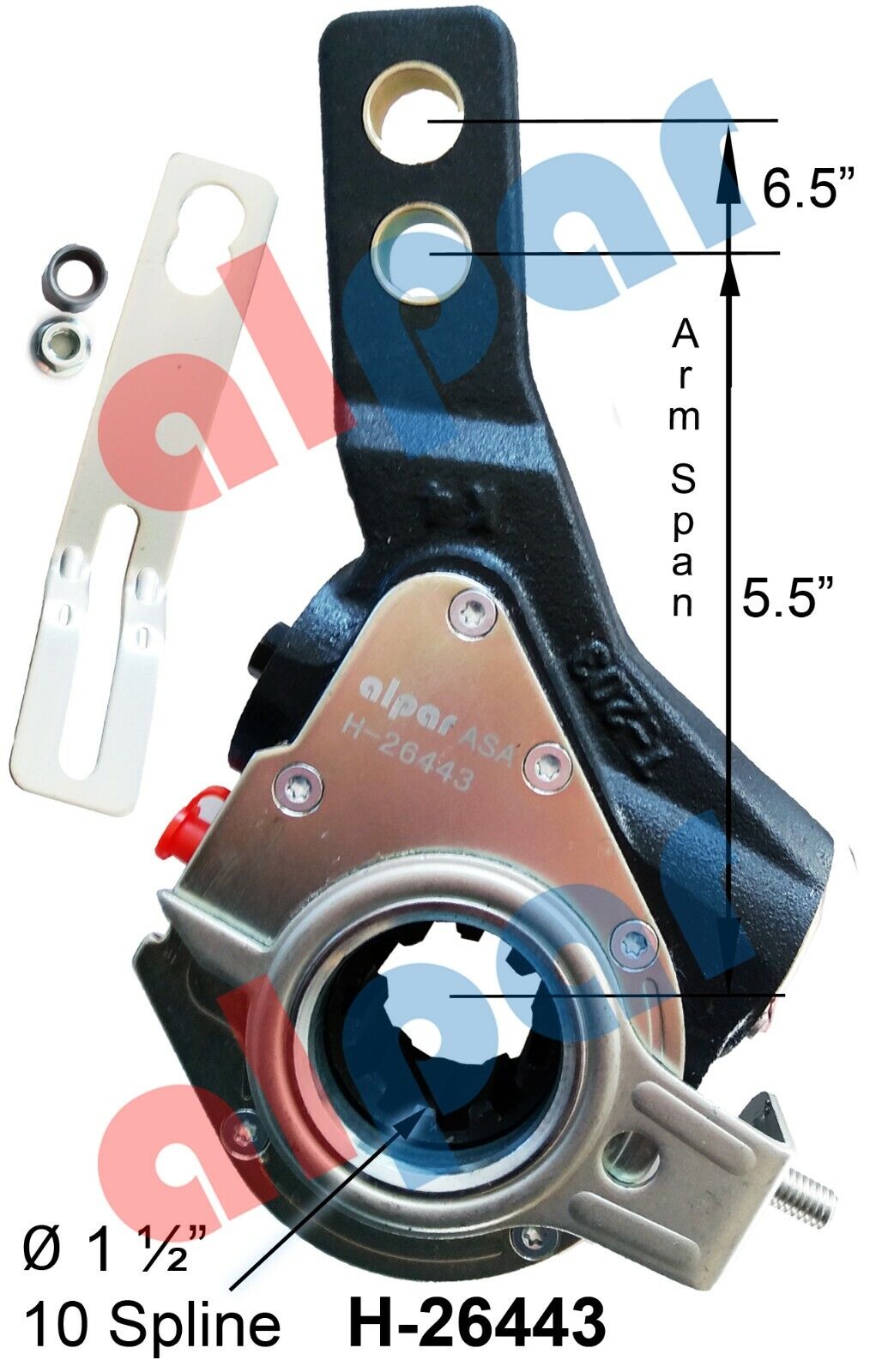 HD Pioneer H-26443 Automatic Slack Adjuster - 1.5 in 10 Spline x 5.5-6.5 in (Haldex Type)