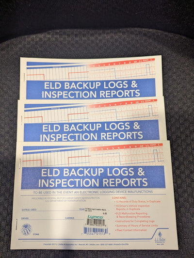 J.J. Keller ELD Backup Log Book with Detailed DVIR 51944
