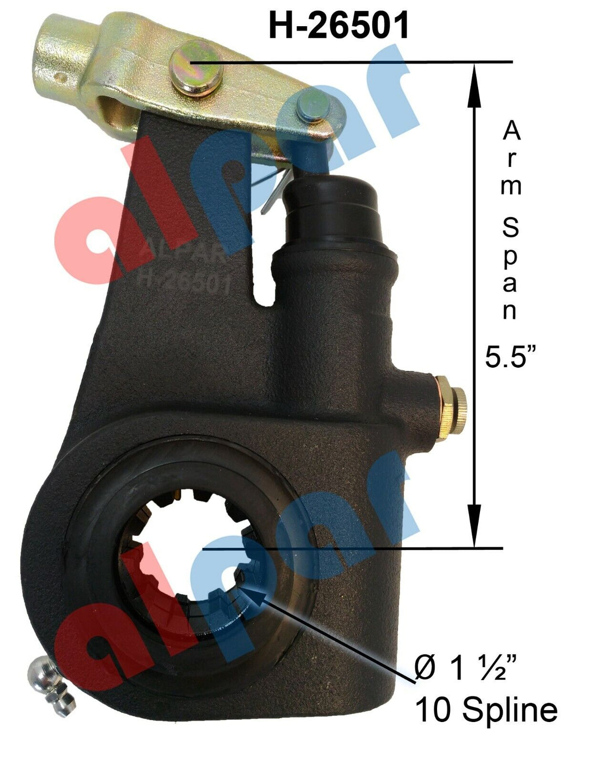 HD Pioneer H-26501 Automatic Slack Adjuster - 10 Spline x 5.5 in Arm (Meritor Type)