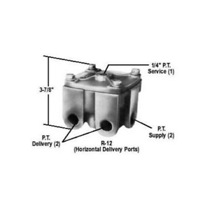 HD Pioneer H-30265 R-12V Relay Valve - 4 Vertical Delivery Ports