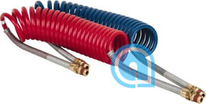 HD Pioneer H-30305 15 ft Coiled Nylon Air Line Set - Red & Blue