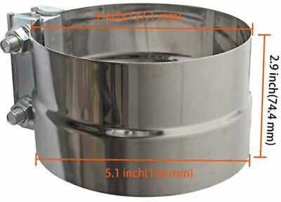 HD Pioneer H-51115SS Preformed Lap Joint Band Clamp - 5 in Stainless