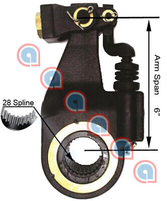 HD Pioneer H-26370 Automatic Slack Adjuster - 28 Spline x 6 in Arm