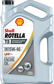 Shell Rotella T5 15W-40 Synthetic Blend Heavy Duty Diesel Engine Oil - 55 Gallon Drum (55SHR55)