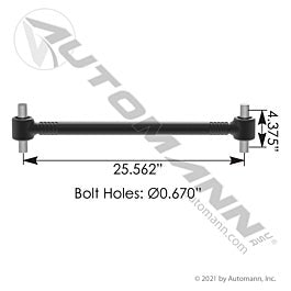 Automann Torque Rod Crimped 25.560in Pete-Ken - TMR553C