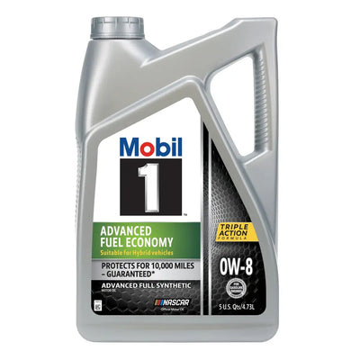 Mobil 1 Advanced Fuel Economy 0W-8 Full Synthetic Motor Oil - 5 Qt Jug (127857)
