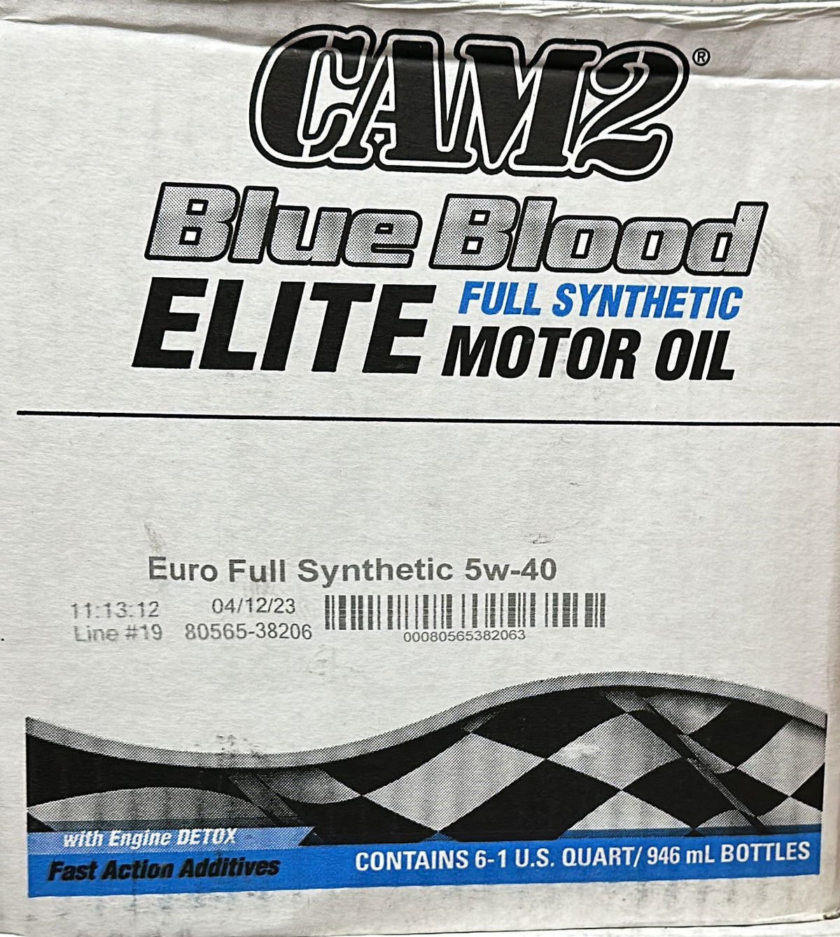 38206 CAM2 FULL SYN 5W40 6/1 BLUE BLOOD (6 QUARTS /1 CASE)