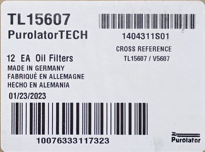 PUROLATOR OIL FILTER TL15607