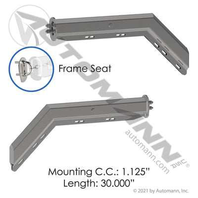 562.468SS201FS MUD FLAP HANGER KIT BLACK-45 DEGREE SMALL SAPCING 1.125