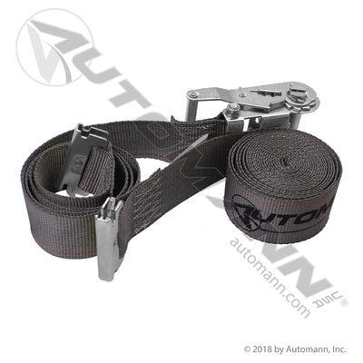 2INCH E-TRACK RATCHET STRAP 16FT GRAY