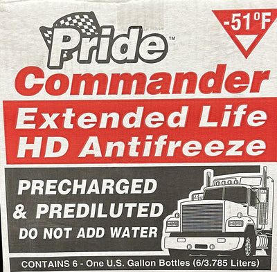 11821 ANTIFREEZE PRIDE COMMANDER-51 HEAVY DUTY EXTENDED LIFE 50/50 (6/1 GALLON)