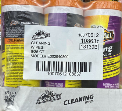 10863 ARMORALL CLEANING WIPES - 25/CT