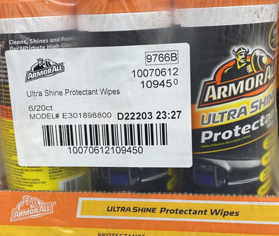 10945 ARMOR ALL ULTRA SHINE WIPES - 20/CT