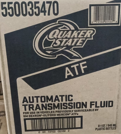 Buy 550035470 Quaker State Automatic Transmission Fluid DEXIII/MER Wholesale | 6 Quarts of 1 Case