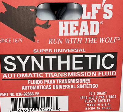 Buy 836-92866-56 Wolfs Head Universal Synthetic ATF Wholesale | 12 Quarts of 1 Case