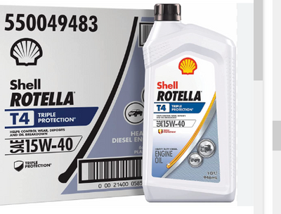 SHELL ROTELLA 15W40 CK-4 T4 6/1 GAL