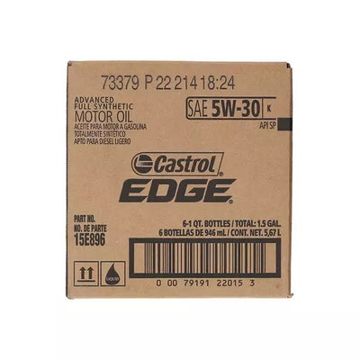 15D3BC CASTROL EDGE FULL SYNTHETIC 5W30 (6 QUARTS/1 CASE)