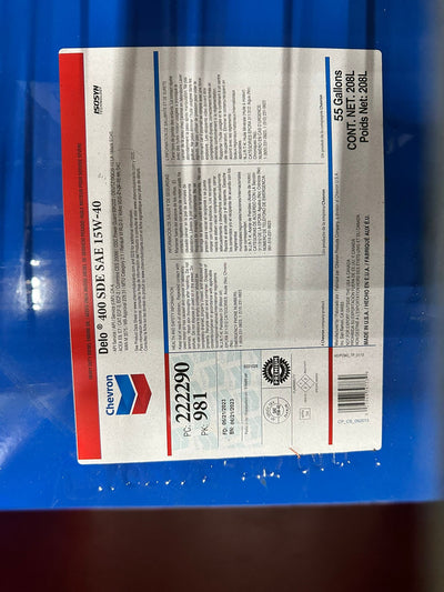 Buy 222290 981 Chevron DELO 400 Le Drum Wholesale | 15W40 | 55 Gallon