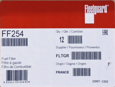 FLEETGUARD FUEL FILTER FF254