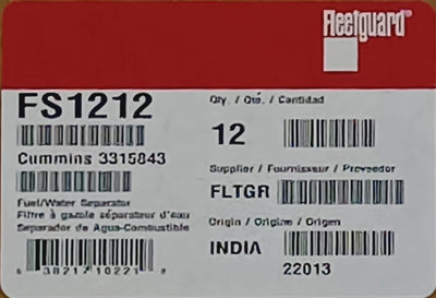 FLEETGUARD FUEL FILTER FS1212