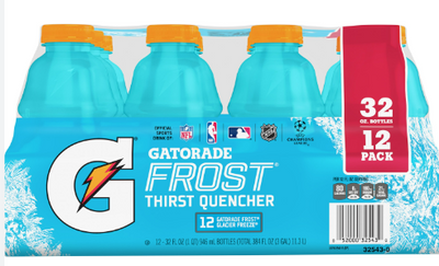 GATORADE THIRST QUENCHER GLACIER FREEZE 32 Oz. (PACK OF 12)