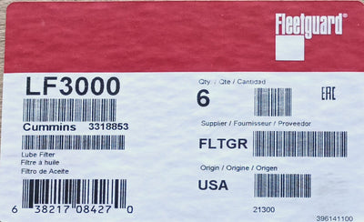 FLEETGUARD LUBE FILTER LF3000