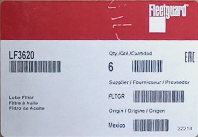 FLEETGUARD OIL FILTER LF3620
