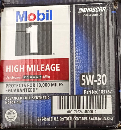 122535 MOBIL 1 HIGH MILEAGE 0W20 (6 QUARTS /1 CASE)