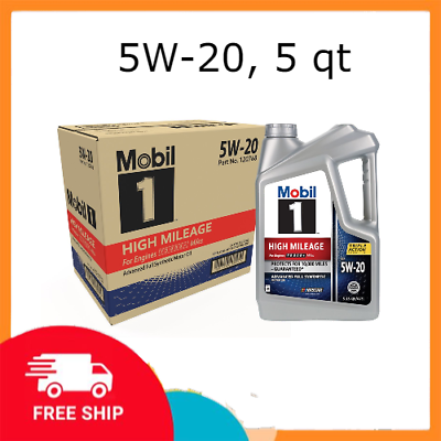 120455 MOBIL 1 HIGH MILEAGE 5W20 (6 QUARTS /1 CASE)